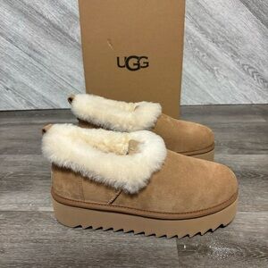 UGG | Nita Platform Ultra Mini Bootie Slippers Chestnut New In Box